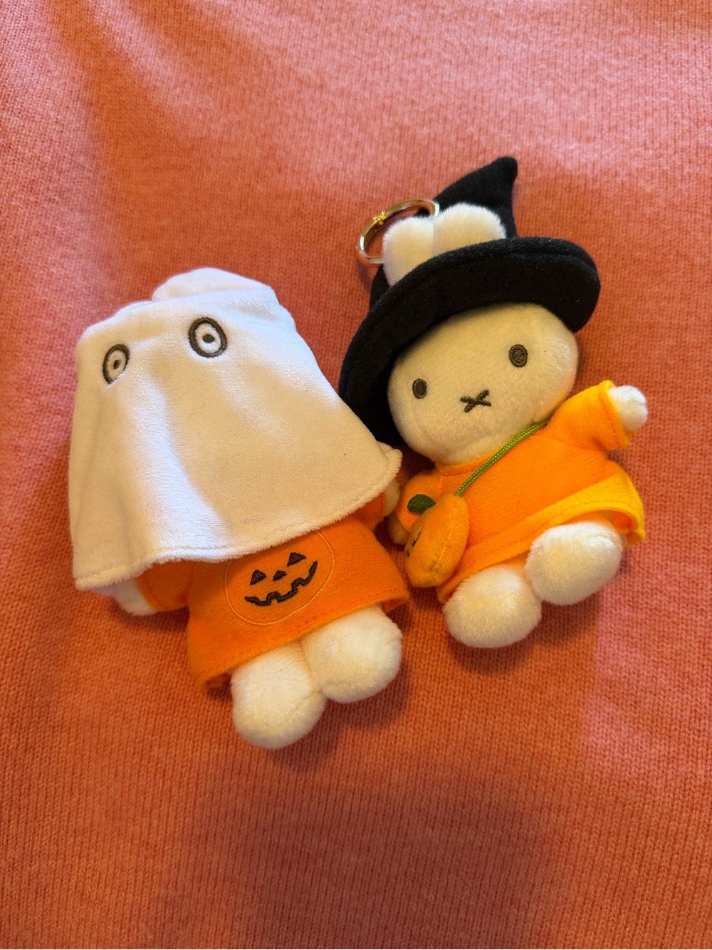 Brand new Miffy Halloween keychain with ghost and witch costumes